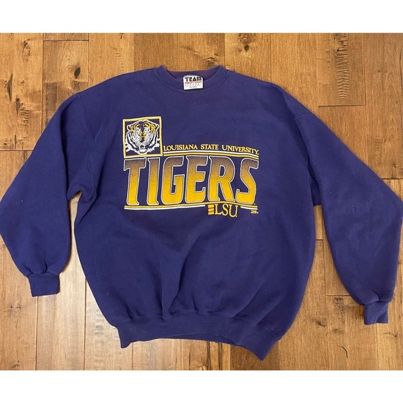 Vintage LSU Tigers Louisiana State University Sweatshirt Sweater Size XXL 2X - Picture 2 of 5
